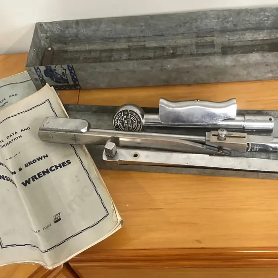 Warren & Brown Dual Signal Tension Wrench, 1959, 1967 Manuals, Reasor (USA) Model-E Exact Tension Torque Wrench Etc