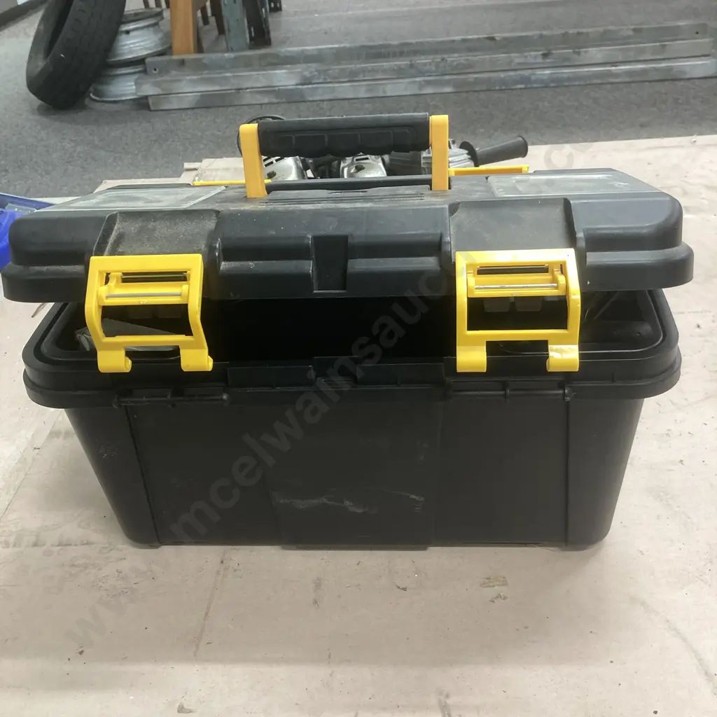 Arrow Tool Box With Internal Tray, Multi Wrench, Tin Snips, Spanner, Impact Driver Set, Drill Bits, Allen Keys Etc Image 1++