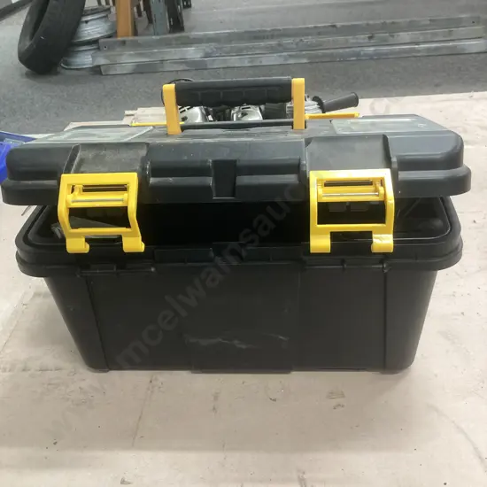 Arrow Tool Box With Internal Tray, Multi Wrench, Tin Snips, Spanner, Impact Driver Set, Drill Bits, Allen Keys Etc