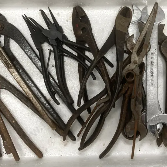 Box Lot Vintage Tools, Reform Spanners, Gordon & Sidchrome Tools Etc