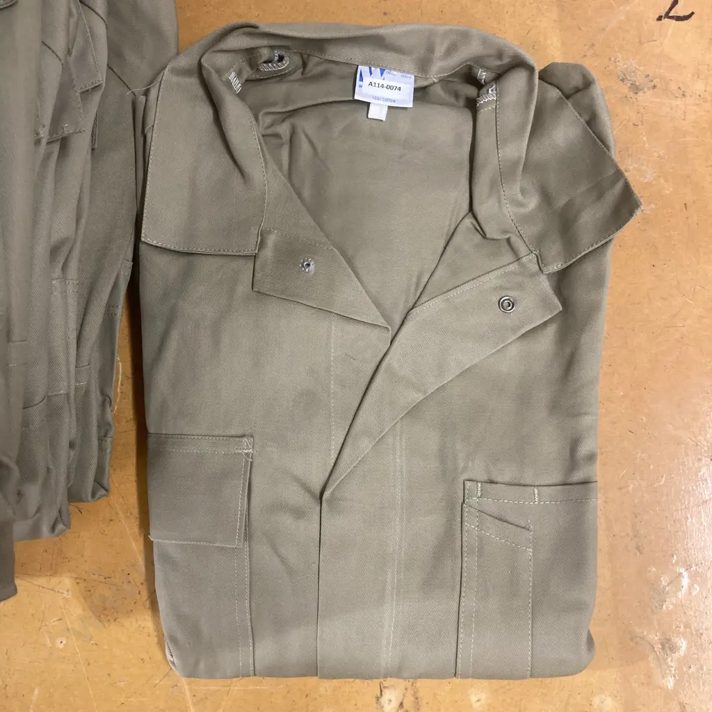 Twelve x Sz12R Workwear (NZ Made) Dome Front Cotton Overalls Image 1++