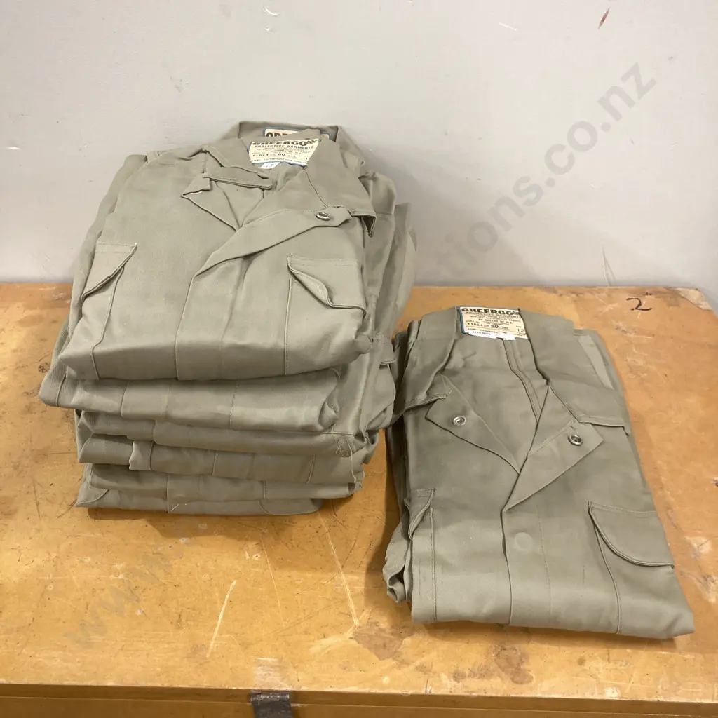 Eight x Sz12 Greerco (NZ Made) Agri-Combination Dome Front Overalls Image 1++