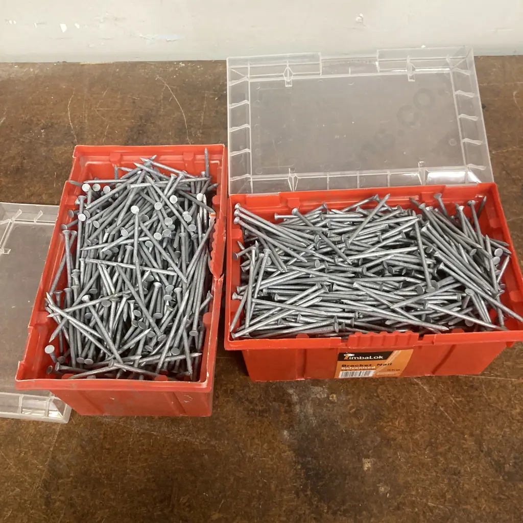 Timbalok Bracket Nail Galvanised 75x3.15mm, 2 x 5Kg Containers Image 1++