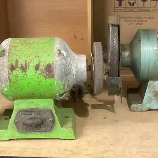 Lot of Two Bench Grinders