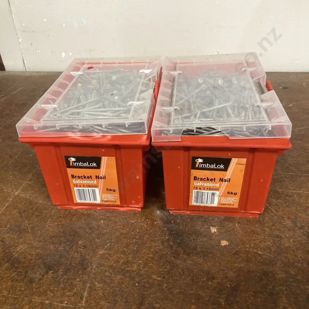 Timbalok Bracket Nail Galvanised 75x3.15mm, 2 x 5Kg Containers Image 1++