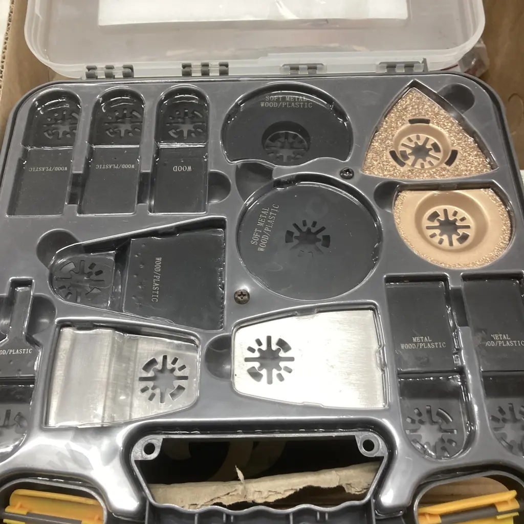 Box Lot Craftright 13Pce MFT Accessory Set, 3M Adhesive Black Foam Rings (Dia58mm), Paslode Gas, Glass Nuggets Etc Image 1++