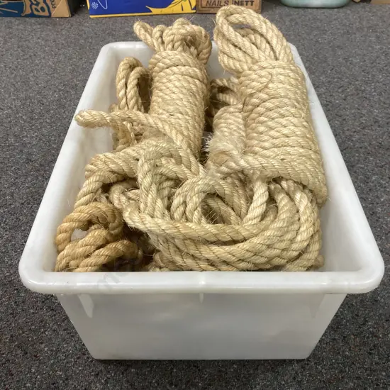 Six Ropes In Heavy Duty Plastic Bin