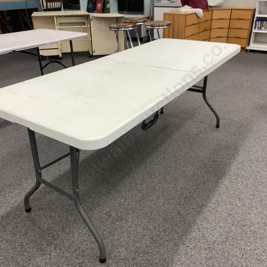 Heavy Duty PVC Folding Trestle Table, H73 W184 D76cm