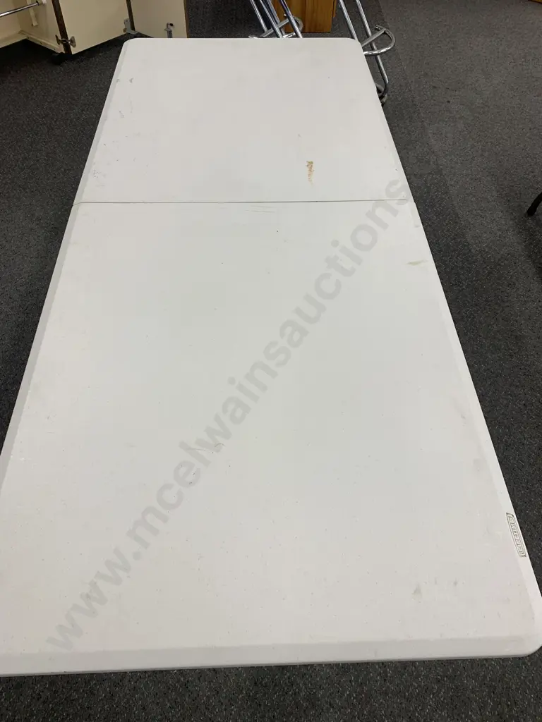 Lifetime Brand PVC Folding Trestle Table, H75 W182 D76cm Image 1++