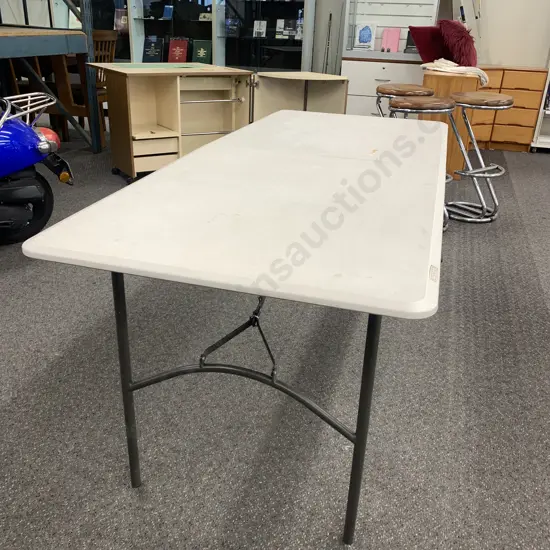 Lifetime Brand PVC Folding Trestle Table, H75 W182 D76cm