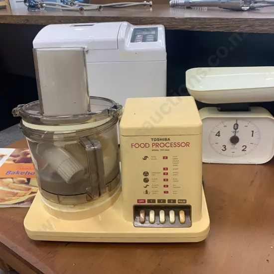 Sunbeam Bakehouse Bread Maker, Toshiba Food Processor, Italian Laica Scale