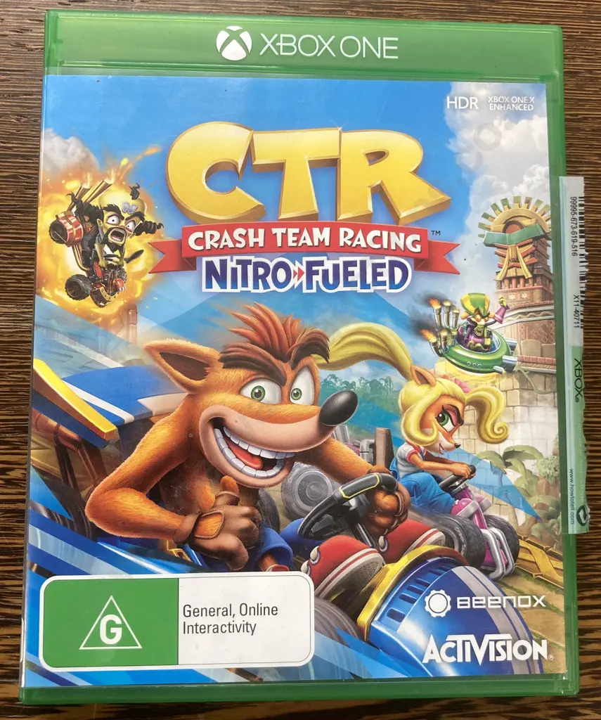Xbox One Crash Bandicoot CTR Nitro Fuelled (Never Played) Image 1++