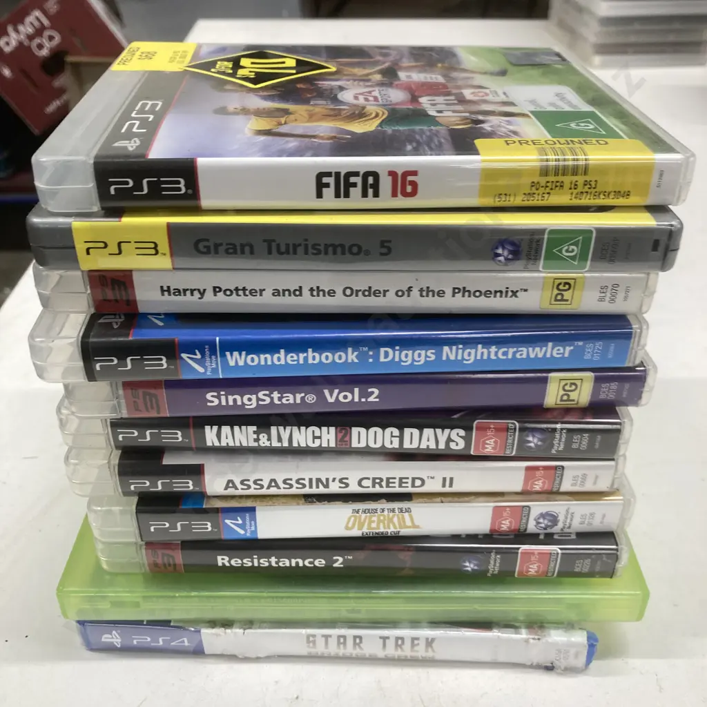 Lot of Ten PS3 Games & PS4 Star Trek Bridge Crew VR Game Image 1++