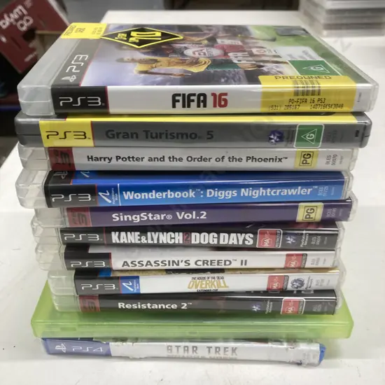 Lot of Ten PS3 Games & PS4 Star Trek Bridge Crew VR Game