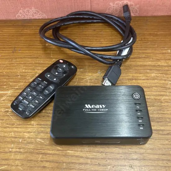 Measy A1HD Full HD 1080P Media Player Support MP3/U Diask/DV/SD Card Black, Remote Control, HDMI Cable (No Power Supply)