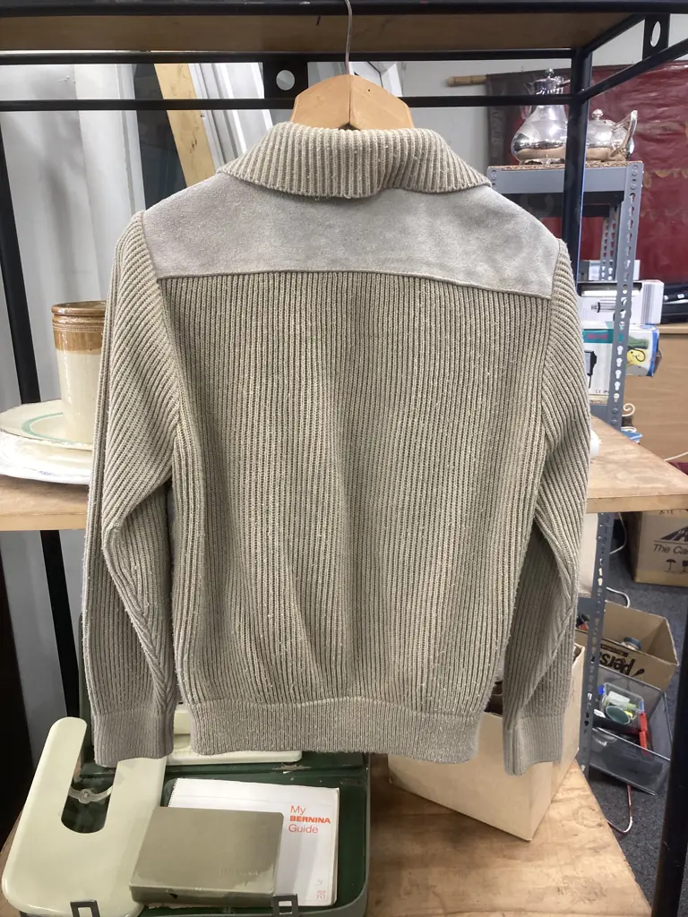 Vintage Retro Canda Suede & Knitted Jacket Image 1++