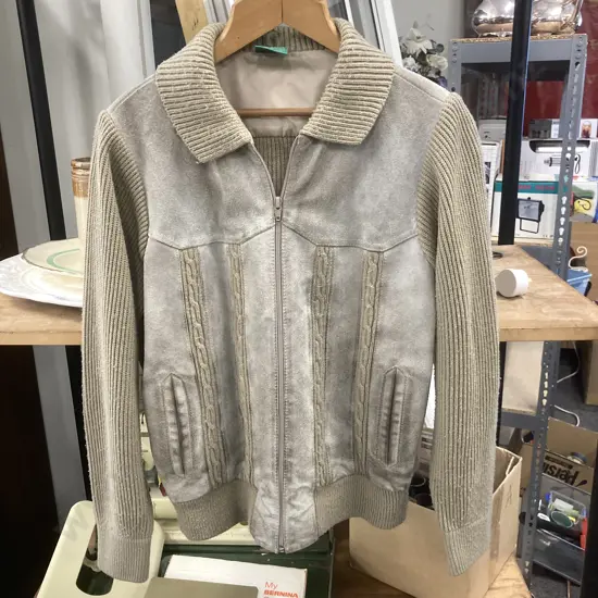 Vintage Retro Canda Suede & Knitted Jacket