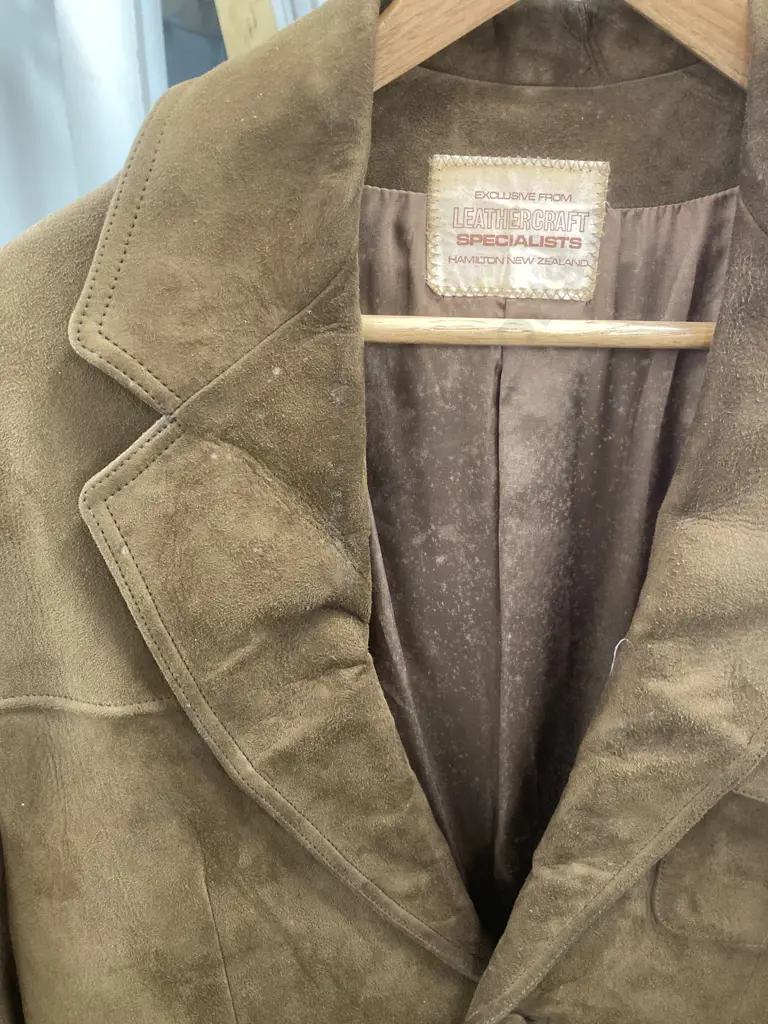 Vintage Leathercraft Specialists Hamilton, NZ Suede Jacket, Brown Image 1++