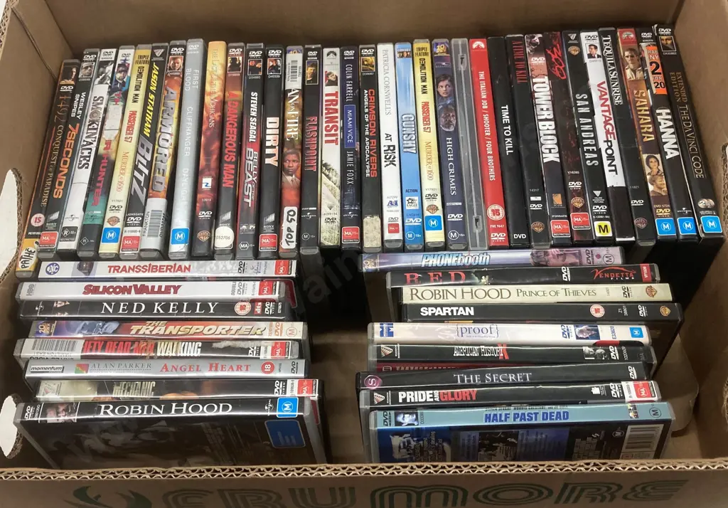 Box Lot of 50 Assorted DVD's Image 1++