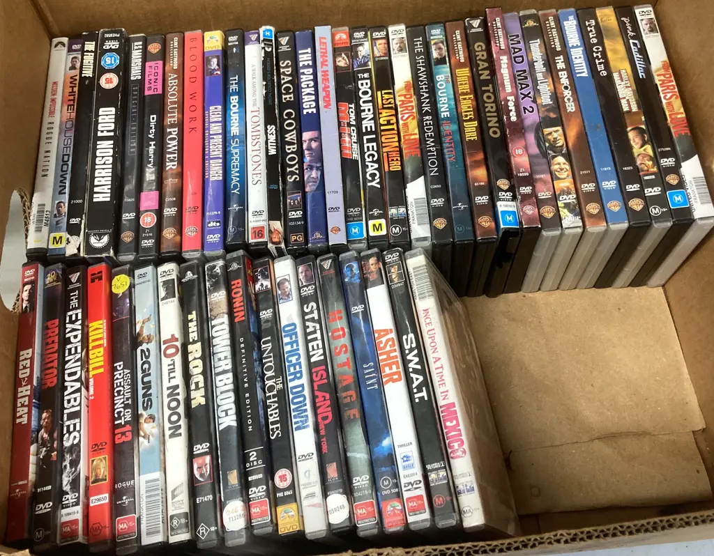 Box Lot of 50 Assorted DVD's Image 1++