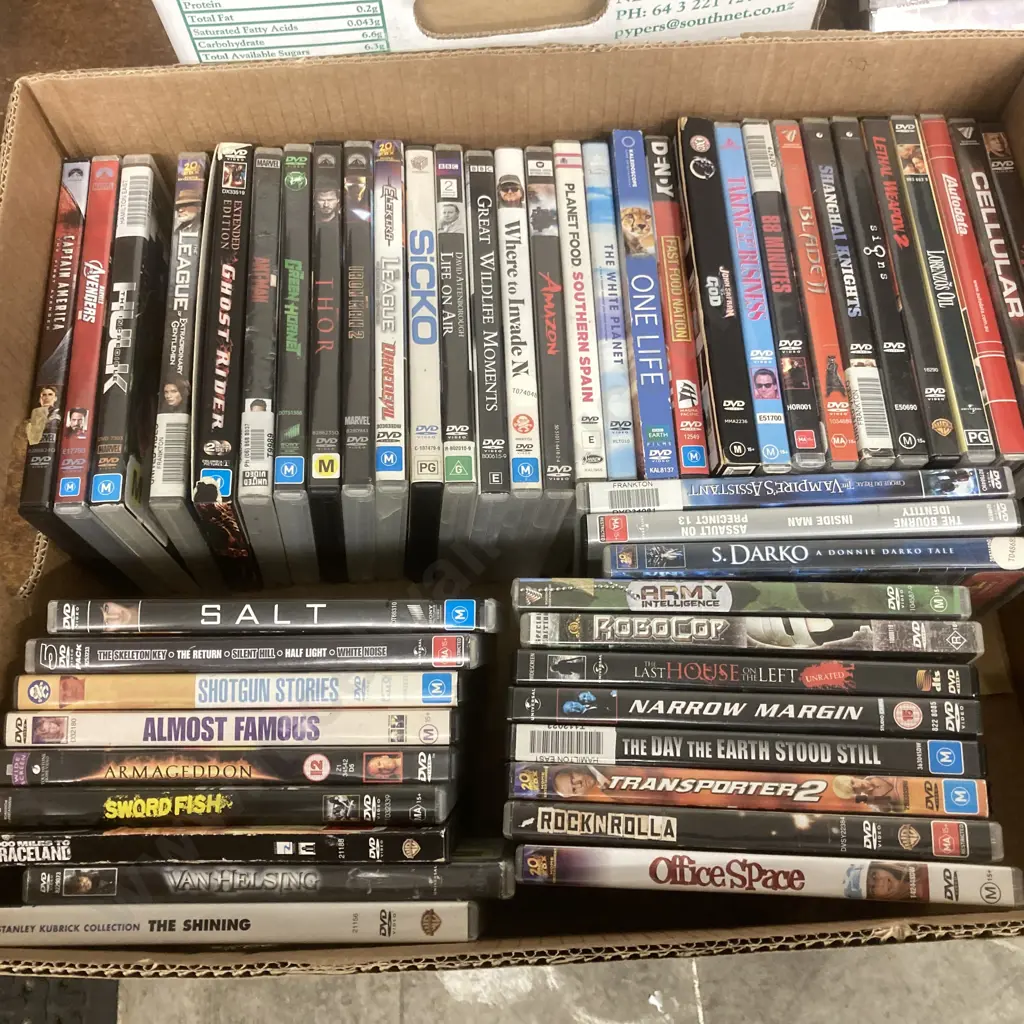Box Lot of 50 Assorted DVD's Image 1++