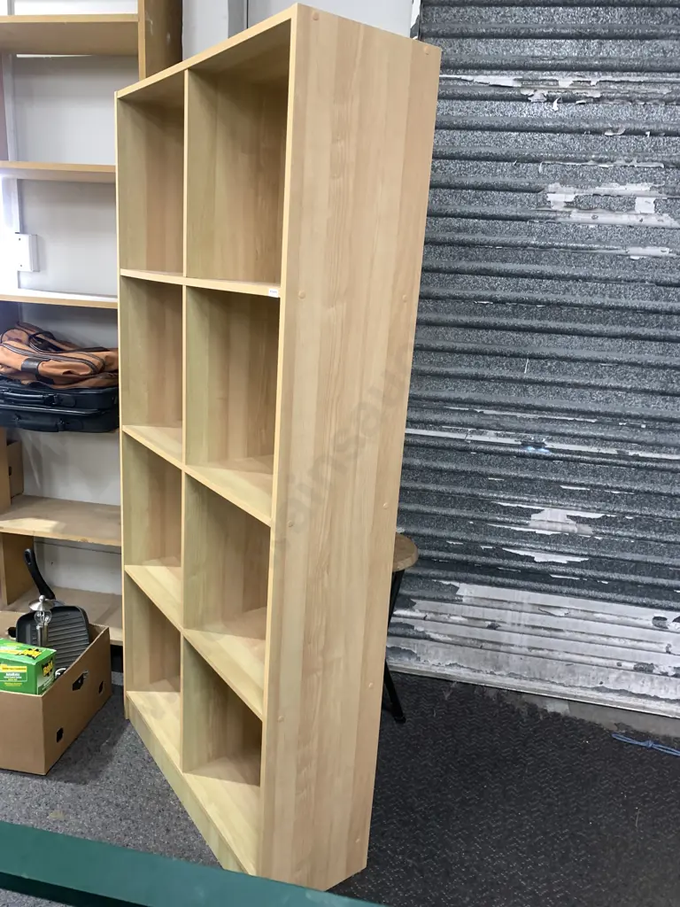 Rimu Effect 8 Cubicle Storage Unit, H173 W83 D30cm Image 1++