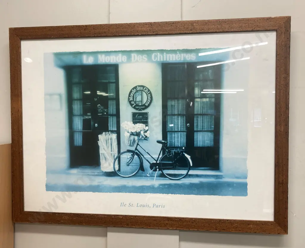 Framed Artwork 'Ile St. Louis, Paris' 64 x 87cm Image 1++