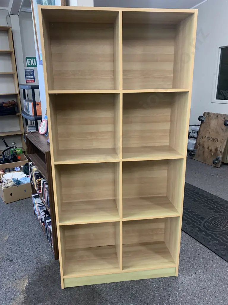 Rimu Effect 8 Cubicle Storage Unit, H173 W83 D30cm Image 1++