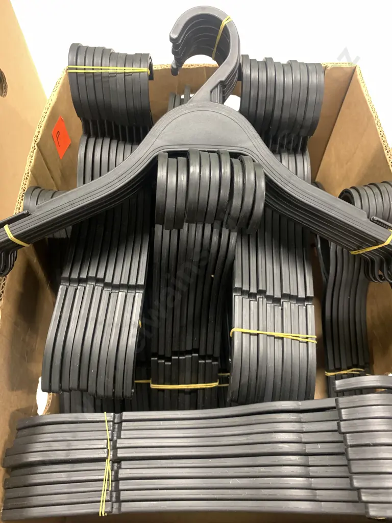 Box Lot Of New Black Coat Hangers Image 1++