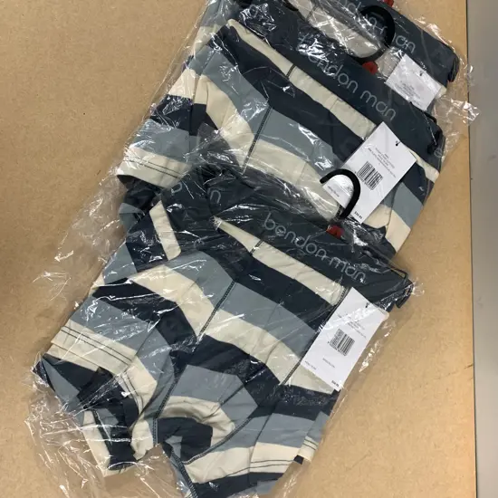New Bendon Man Rugby Stripe Mens Trunks x 3, Size L