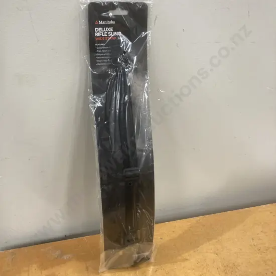 New Manitoba Deluxe Wide Rifle Sling: Black