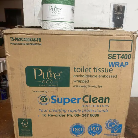 Box of Pure Eco Toilet Tissue, 48 Rolls, 2 Ply