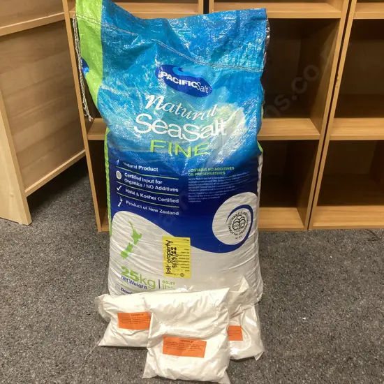 3 Packs Venison GF Sausage Seasoning & 25Kg Bag of Fine Natural Sea Salt