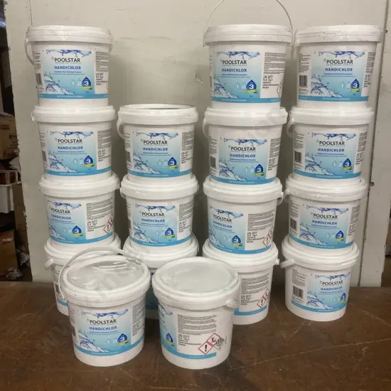 Lot of 17 x 2Kg Poolstar Handichlor Stabilised Pool Chlorine Granules