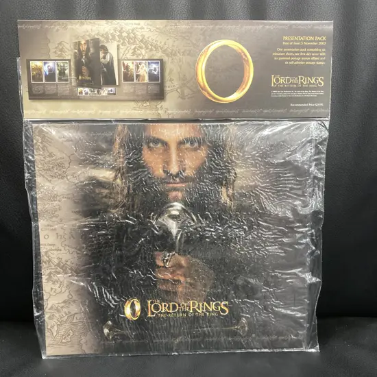 Still Sealed NZ Post LOTR The Return of the King Presentation Pack of Stamps and First Day Cover, 5 Nov 2003