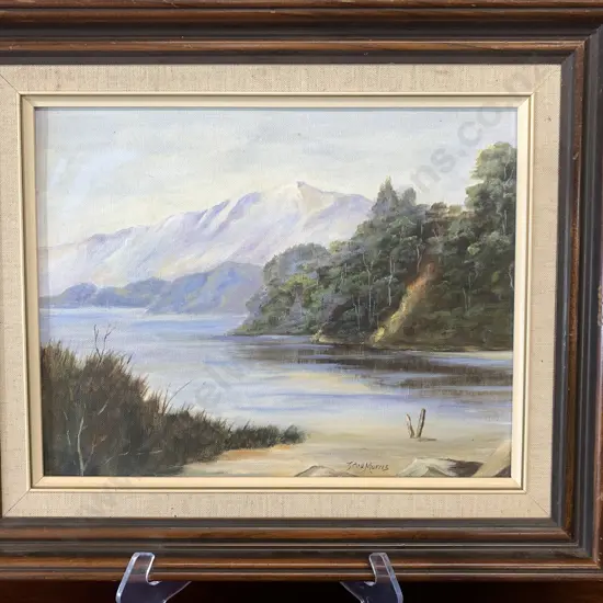 Framed Original Artwork Signed By Zena Morris Titled Wanganui H40cm, W48cm.