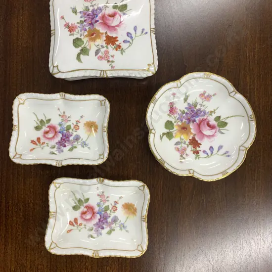 Assortment Of Royal Crown Derby 'Derby Poises' Items Including Trinklet Dish, Rectangular Dishes Etc