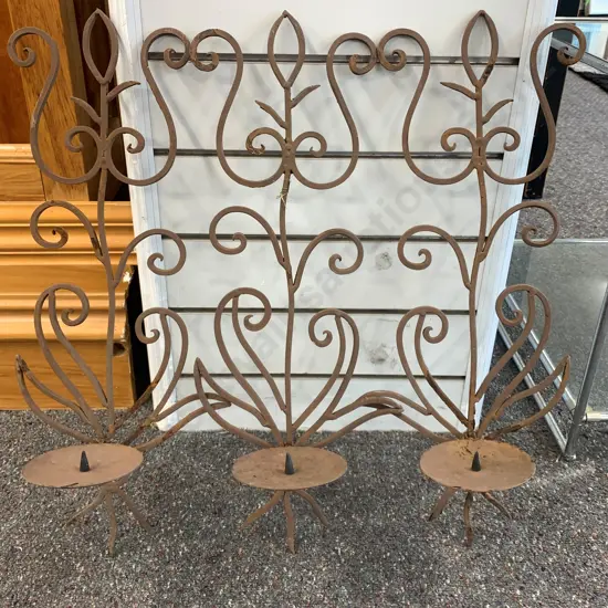 Set of 3 Rustic Candle Holders