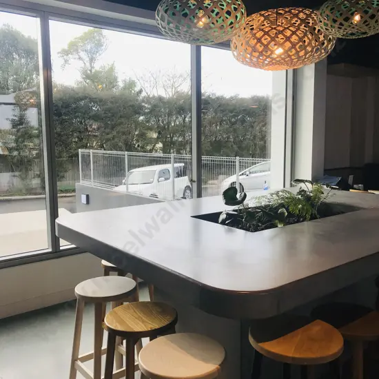 Glass Reinforced Concrete Communal Table - Insitu Glass Reinforced Concrete Made In New Zealand 2019, H95 W270 D180