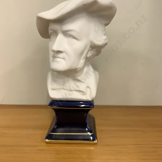 Limoges Wagner Bust Signed At Back Wagner 1813 - 1893 H21cm