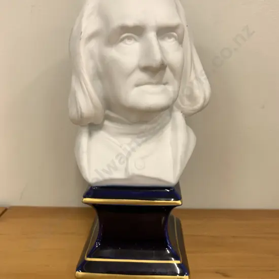Limoges Liszet Bust Signed At Back Liszet 1811 - 1886 H20cm