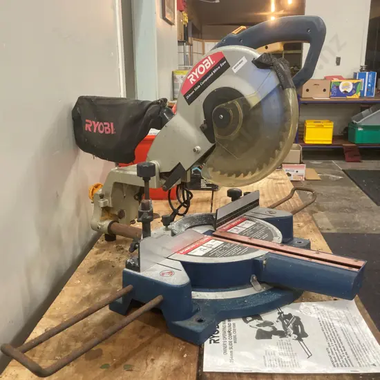Ryobi 254mm Slide Compound Mitre Saw, Model CSS1000 With Manual