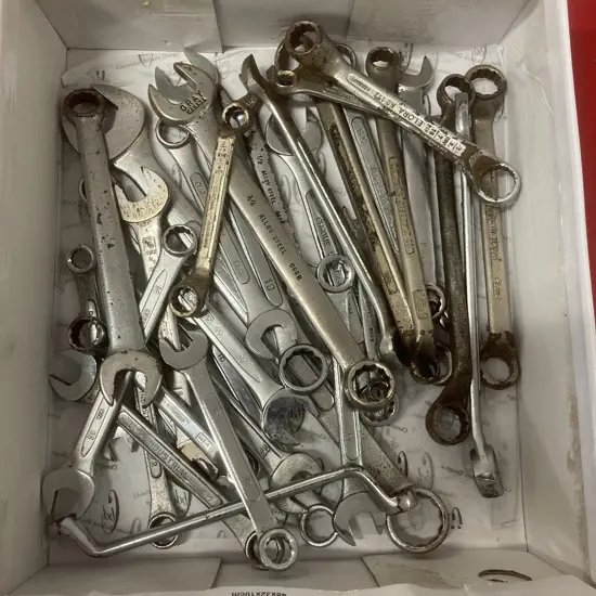 Box Lot Assorted Spanners - A/F, Metric, BSF Etc