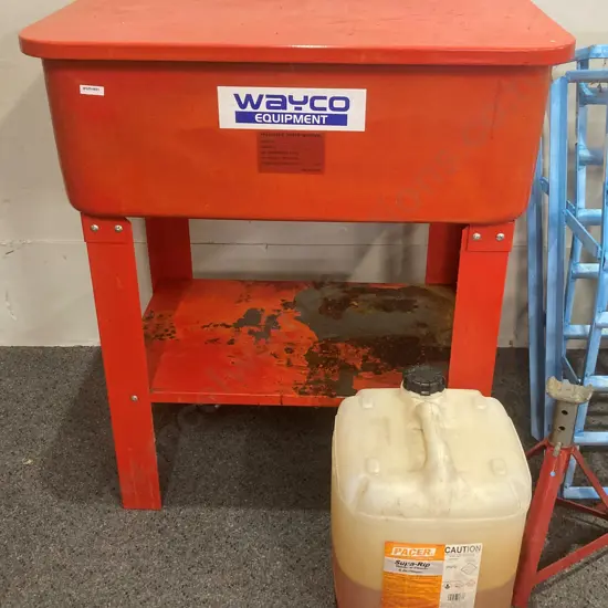 Wayco Parts Wash Stand, H90 W78 D53.5cm With Part 20 Litre Pacer Supa-Rip Cleaner & Degreaser