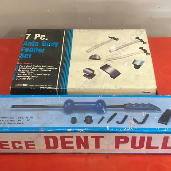 9 Pce Dent Puller Set (5lb) & 7 Pce Auto Body Fender Set