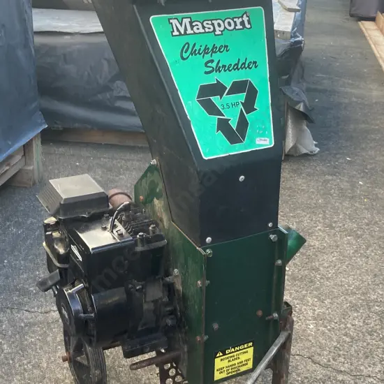 Masport Chipper Shredder 3.5Hp, Petrol Briggs & Stratton 3.5 Hp Motor, H122cm