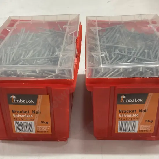 Timbalok Bracket Nail Galvanised 75x3.15mm, 2 x 5Kg Containers