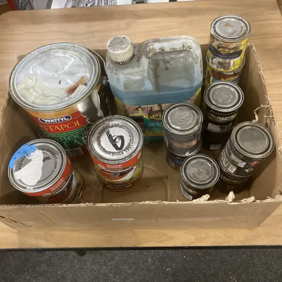 Box Lot Cabots New Timber Prep, Wattyl EasyFloor Clear, Varnish, Sanding Sealer Etc