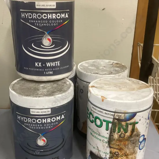 2 x 1L Eco Tint B Black, 2 x 1L Hydrochroma B-Lamp Black & 1 x 1L KX-White