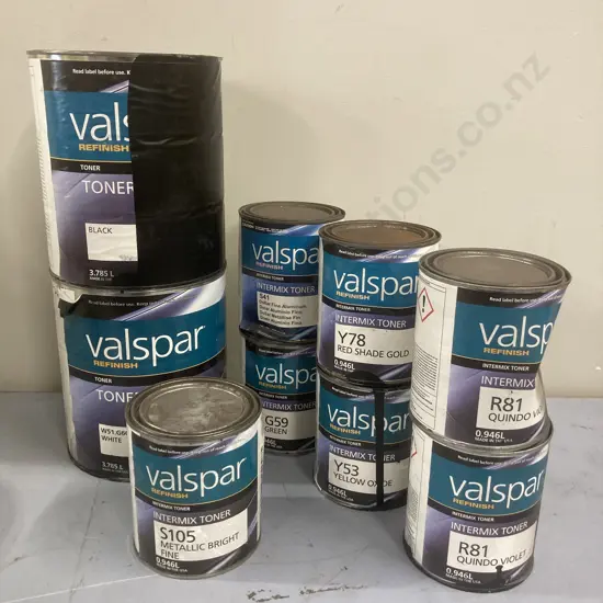 Lot of Valspar Refinish Toner & Intermix Toners